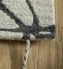 Grey Abstract Wool 8 ft x 10 ft Hand Tufted Carpet