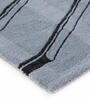 Grey Abstract Wool and Cotton 4 ft x 6 ft Hand tufted Carpet