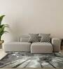 Grey Abstract Wool and Cotton 4 ft x 6 ft Hand tufted Carpet