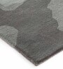 Grey Abstract Wool and Cotton 4 ft x 6 ft Hand tufted Carpet