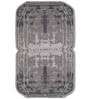 Grey Abstract Wool and Cotton 5 ft x 8 ft Hand tufted Carpet
