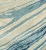 Grey Abstract Wool And Viscose 5 ft x 7 ft Hand Tufted Carpet