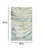 Grey Abstract Wool And Viscose 5 ft x 7 ft Hand Tufted Carpet