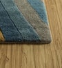 Grey Abstract Wool and Viscose 5 ft X 8 ft Hand Tufted Rectangle Carpet