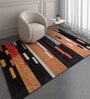 Grey Abstract Wool and Viscose 6 ft X 9 ft Hand Tufted Carpet