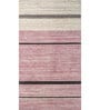 Grey Abstract Wool and Viscose 6 ft X 9 ft Hand Woven Carpet