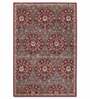 Grey Abstract Woolen Blend 4 x 6 Feet Hand Tufted Carpet