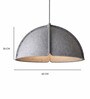 Grey AcouSphere 60   Luxury Acoustic Pendant Light (60cm   x 30cm H)