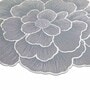 Sliver Floral Shaped Textured PVC Dining Table Placemat