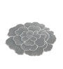 Sliver Floral Shaped Textured PVC Dining Table Placemat