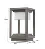 Grey Aluminium 7 Watt LED Gate Light