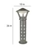 Mikazuki Grey Aluminium Garden Light