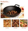 Pre Seasoned 11.8 Inch Non- Stick Black Cast Iron Kadhai with Lid