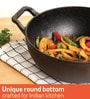 Pre Seasoned 8 Inch Black Cast Iron Kadhai