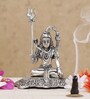 Grey Aluminium Shiva Carved Idol