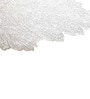 Silver Alyssa Leaf Shaped Textured PVC Dining Table Placemat
