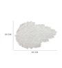 Silver Alyssa Leaf Shaped Textured PVC Dining Table Placemat