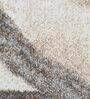 Grey and Beige Abstract Polypropylene 5 ft x 2.5 ft Machine Made Runner