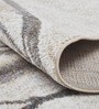Grey and Beige Abstract Polypropylene 5 ft x 2.5 ft Machine Made Runner