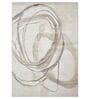 Grey Abstract Polypropylene 6 Ft X 4 Ft Machine Made Carpet