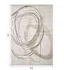 Grey and Beige Abstract Polypropylene 7 ft x 5 ft Machine Made Carpet