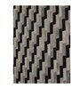 Grey and Black  Hair On Leather Abstract Hand Woven 4X6ft   Carpet