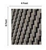 Grey and Black  Hair On Leather Abstract Hand Woven 4X6ft   Carpet