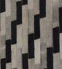 Grey and Black  Hair On Leather Abstract Hand Woven 8ftX10ft Carpet