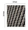 Grey and Black  Hair On Leather Abstract Hand Woven 8ftX10ft Carpet