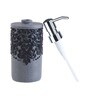 Grey And Black Polyresin Soap Dispenser (380 Ml)
