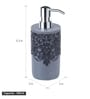 Grey And Black Polyresin Soap Dispenser (380 Ml)