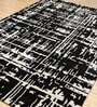 Black Abstract Wool 5 ft x 7 ft Hand Tufted Carpet