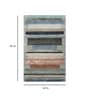 Grey Striped Wool 5 ft x 7 ft Hand Tufted Carpet