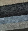 Grey Striped Wool 5 ft x 7 ft Hand Tufted Carpet