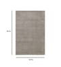 Grey Solid Wool 5 ft x 7 ft Hand Woven Carpet