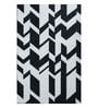 Grey Striped Wool 5 ft x 7 ft Flat Weave Dhurrie
