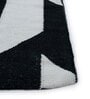 Grey Striped Wool 5 ft x 7 ft Flat Weave Dhurrie