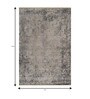 Grey and Blue Abstract Polyester 5x7.5 Feet Machine Made Carpet