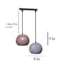 Grey and Copper Vintage Antique Combo Hanging Light