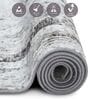 Grey and Cream Abstract 3x5 Feet Machine Made Carpet
