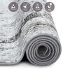 Grey and Cream Abstract 4x6 Feet Machine Made Carpet