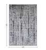Grey and Cream Abstract 4x6 Feet Machine Made Carpet