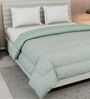 Grey and Orange 50% COTTON, 50% POLYESTER Solid 90 GSM King Bed Comforter
