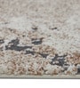 Grey and Orange Abstract Polypropylene 5 ft x 2.5 ft Machine Made Runner