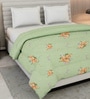Grey and Pink Polyester Solid 200 GSM Double Bed Comforter