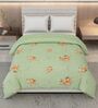 Grey and Pink Polyester Solid 200 GSM Double Bed Comforter