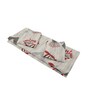 Grey And Red Abstract 210 TC Cotton Queen Sized 1 Double Bedsheet 2 Pillow Covers