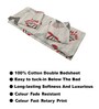 Grey And Red Abstract 210 TC Cotton Queen Sized 1 Double Bedsheet 2 Pillow Covers