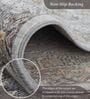 Grey and Rust Persian 3x5 Feet Machine Made Carpet