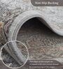 Grey and Rust Persian 4x6 Feet Machine Made Carpet